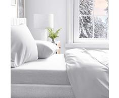 PETTI Artigiani Italiani - Drap-Housse avec Coins, Drap-Housse Percale, Lit 160x200 (160x190/200 + 25 cm), Blanc, 100% Made in Italy