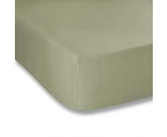 Bianca Plain Dyed Percale Drap-Housse lit 160, 100% aldodÃ³n, Vert Military Green, 160Â X 200Â 