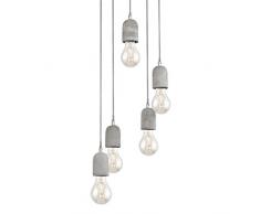 Eglo Lampe suspension, acier inoxydable, E27, Gris,30Â x 150Â cm