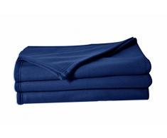 POYET MOTTE POLECO Couverture polaire Polyester Marine 180 x 220 cm