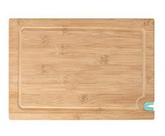 WENKO 53070100 Planche Ã DÃ©couper avec Aiguiseur de Couteaux M, Bambou, 33 x 1,5 x 23 cm, Marron