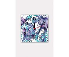 Bonamaison Horloge Murale en MDF, Multicolore, 30 x 30 cm