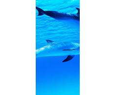 PeelitStickit ID-006Â 60Â Largeur x 130Â cm Hauteurâ¯: Dauphin sous leau de Haute qualitÃ© Papier Peint Mural en Vinyle