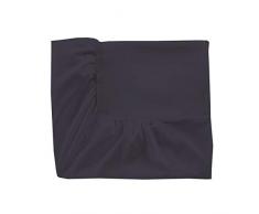 Essix - Drap Housse Royal Line Percale de Coton Ardoise 90 x 190 cm