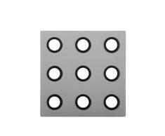 Mepal Dessous de Plat Domino, MÃ©lamine, Gris, 16.2Â x 16.2Â x 0,8Â cm
