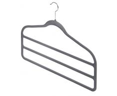 Domopak Living 8001410070548 Set 2 Cintre Pantalon, ABS/Nylon, Gris, 1,5 x 45 x 37 cm