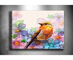 Bonamaison Peinture sur toile, multicolore, 30 x 40 cm - Conçu et fabriqué en Turquie