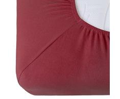CelinaTex Relax Drap-Housse lit sommier tapissier Lits à Eau Coton 140x200-160x220 cm Bordeaux