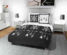 Soleil dOcre Apache Parure Housse de Couette, Coton, Gris, 240 x 220 cm