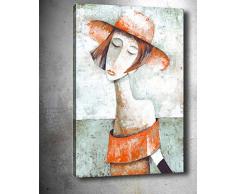 Bonamaison Peinture sur toile, multicolore, 70 x 100 cm - Conçu et fabriqué en Turquie