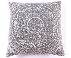 La Finesse Housse de Coussin carrÃ©e dÃ©corative 50 x 50 cm pour la Maison en Coton pour Le Salon, Le canapÃ©, la Chambre Ã Coucher, Tissu colorÃ©, Taille Unique