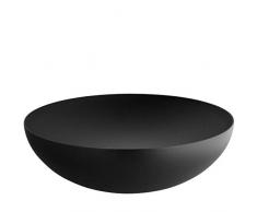 Alessi Double DUL02/32BT - Bol à Double Paroi en Acier Coloré à La Résine Au Époxyde, Noir Avec Décoration en Relief