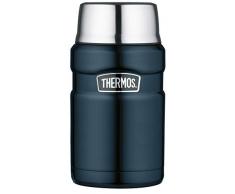 THERMOS Alimentaire Isotherme en Acier Inoxydable, Acier Inoxydable, Bleu, 9,3 x 9,3 x 18,5 cm