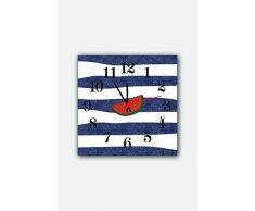 Bonamaison Horloge Murale en MDF, Multicolore, 30 x 30 cm