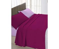 Linge DE lit Italien Bedding Double Fuchsia/Lilas 250 x 300 cm