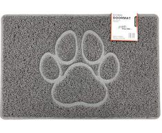 Nicoman â Paillasson avec Impression de Patte en Relief, Paillasson Spaghetti, Gris, Medium (75x44cm)