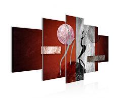 Tableau decoration murale Figures abstraites 200 x 100 cm - XXL Impression sur Toile Salon Appartment 5 Parties - prêt à accrocher - 301151b