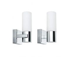 Paulmann 70354 Kit de 2 appliques Gemini, IP44, max. 20W, E14, Chrome