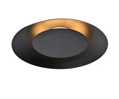 Lucide FOSKAL - Plafonnier - Ã 34,5 cm - LED - 1x12W 2700K - Noir