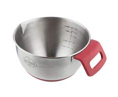 Bol mélangeur avec jauge 1L en silicone et acier inoxydable. Bakehouse