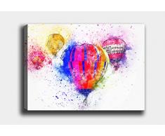 Bonamaison Peinture sur toile, multicolore, 70 x 100 cm - Conçu et fabriqué en Turquie