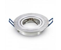 V-TAC SKU.3600 Coupelle Spot Orientable GU10 Aluminium Brosse VT-782, Plastique,et Autre materiaux, Profondeur :25 mm