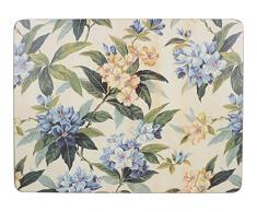 Creative Tops Set de Table rectangulaire avec Dos en liÃ¨ge Motif Floral Traditionnel Multicolore 30 x 23 cm