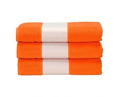 A&R Towels A&â¿Subli-Me Serviette de Toilette Orange Vif Taille Unique 50 x 100 cm