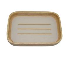 Opportunity 42B1304400 Wood Porte Savon, Bois, Beige, 13,5x9,5x3 cm