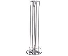 Capstores Tavolaswiss 50.48582 Porte capsules rotatif Vista pouvant contenir 40 capsules Nespresso Acier chromÃ©
