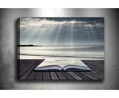 Bonamaison Peinture sur toile, multicolore, 70 x 100 cm - Conçu et fabriqué en Turquie