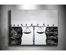 Bonamaison Peinture sur toile, multicolore, 40 x 60 cm - Conçu et fabriqué en Turquie