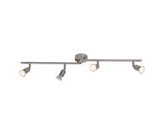 Brilliant G28832/13 Plafonnier Barre Acier 4 x GU10 2,5 W LED MÃ©tal Argent
