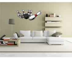 Indigos Kar-sport075â27 Wall Sticker Mural Sport 075 â Broches et Boule de Bowling â Sticker Mural â 58 x 27 cm