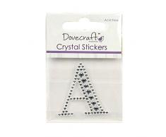 Dovecraft Autocollants Cristal en Plastique Argent