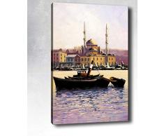 Bonamaison Peinture sur toile, multicolore, 30 x 40 cm - Conçu et fabriqué en Turquie