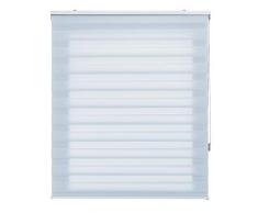 Blindecor Lira Store Enrouleur Double Tissage, Jour/Nuit Bleu Ciel, 140 x 250 cm