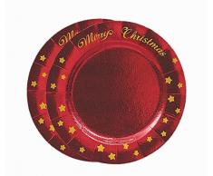Viscio Trading Maison & Christmas Dessous de Plat, Papier, Rouge, 33 x 33 x 0.2 cm, 2 unités