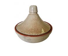 Coli Maioliche e Terrecotte dal 1650 - Cuiseur pour Tajine, capacité de 1,5 l, 25 cm de diamètre - Blanc vieilli