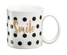 Draeger - Mug Original - Tasse à Thé à Offrir en Cadeau à Vos Proches - Tasse à Café en Porcelaine Fine - 350 ML 8 cm de diamètre x 8,5 cm de Hauteur Smile