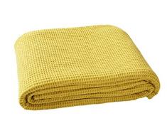 Blanc des Vosges Electre Dessus de lit Coton Citron 240 x 260 cm