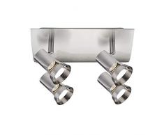 Paulmann 66701 Spots Teja, max. 4x10W, GU10, Nickel satinÃ©, 230V, MÃ©tal