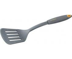 Fackelmann 25210 Spatule ajourée Soft 31cm Gris/Orange, Nylon, 31 x 7,8 x 5 cm