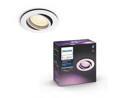 Philips Hue White & Color Ambiance Spot Centura encastrÃ© rond Blanc Compatible Bluetooth, Fonctionne avec Alexa