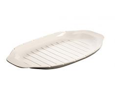 Villeroy & Boch Plateau Passion pour barbecue avec fonction Brochette, en porcelaine, blanc, Taille L