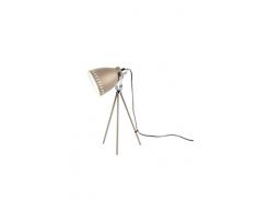 Present Time - Lampe de Table Abat Jour Beige et cuivre Mingle