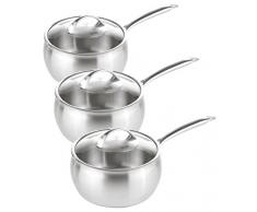 Kuhn Rikon Daily Batterie de cuisine Casseroles avec couvercle 3 pièces