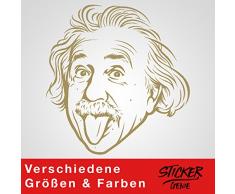 Albert Einstein Sticker Mural Doré 100 x 105 cm