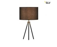 SLV fenda Lampe de table, acier, noir