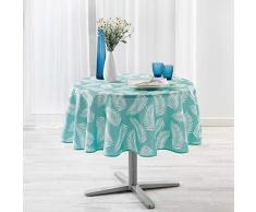 NAPPE RONDE (0) 180 CM POLYESTER IMPRIME LIFETTE MENTHE